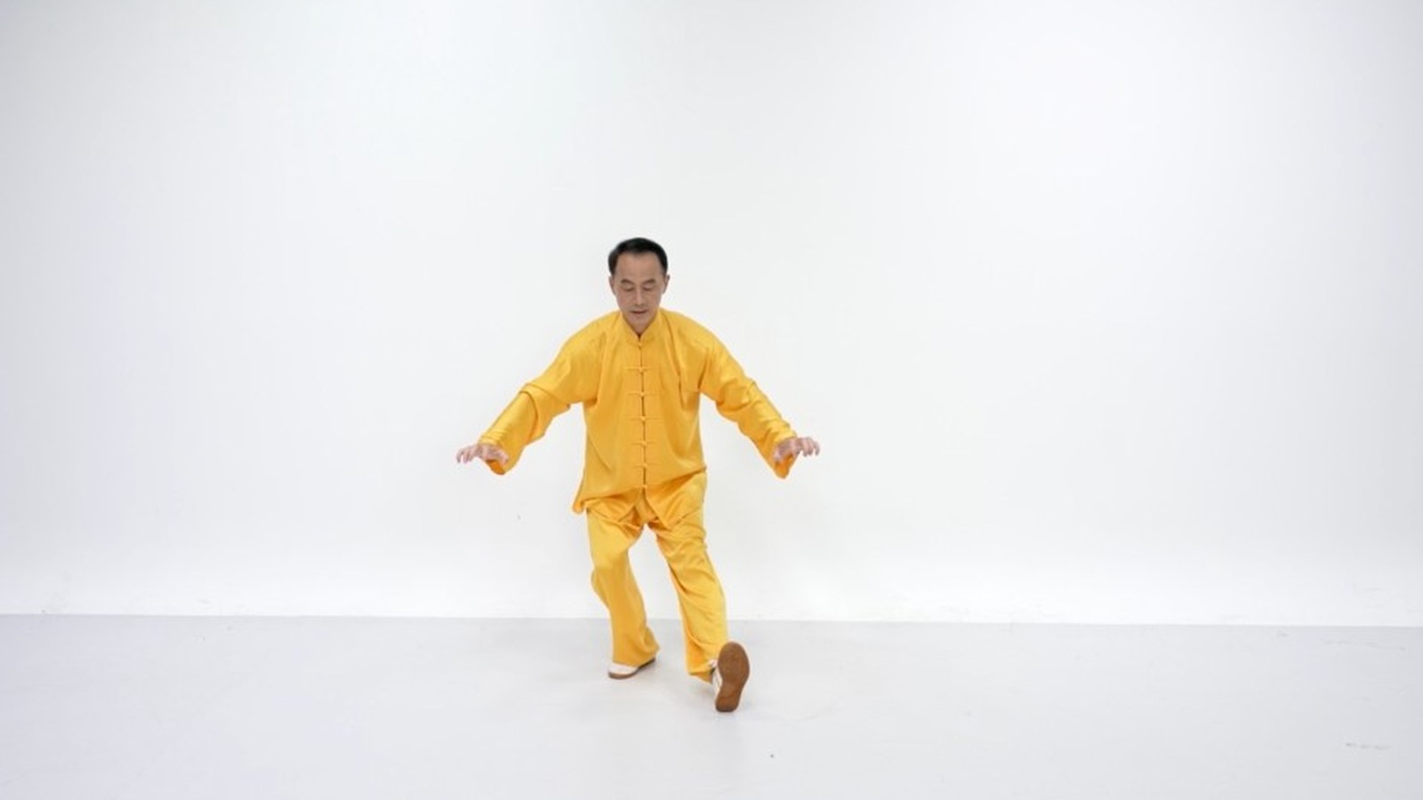 O professor Hu Xiaofei a praticar Wu Qin Xi